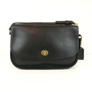 Vintage Coach Classic City Bag Black Leather Purse